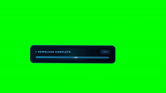 Cyan Neon Progress Bar Loading Indicator Animation
