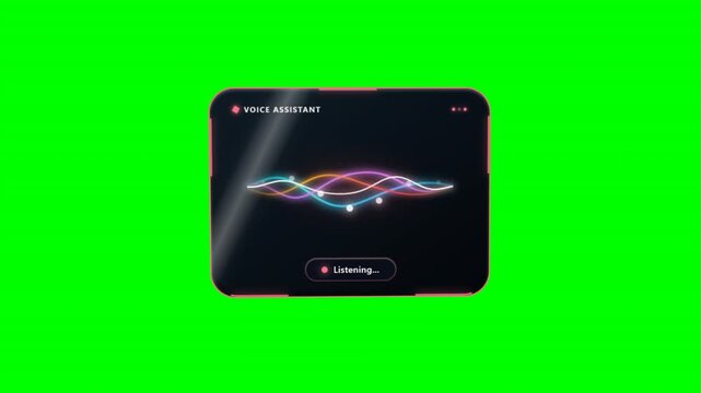 Red Glowing AI Voice Orb Holographic Assistant Pulse