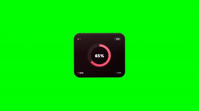 Red Radial Work Life Balance Clock Productivity Card