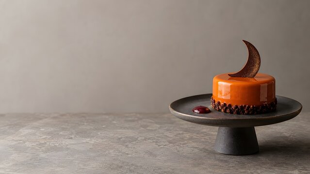 Halloween Mini Cake with a Chocolate Moon