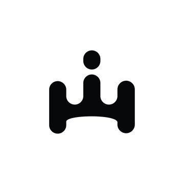 Crown design illustration with simple and creative idea for business