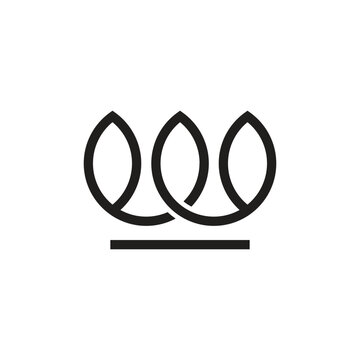 Crown design illustration with simple and creative idea for business