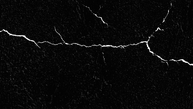 Dark Cracked Texture with Bright Horizontal White Fracture