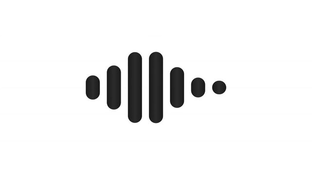 monochrome dynamic vertical bars for audio spectrum or loading design animation