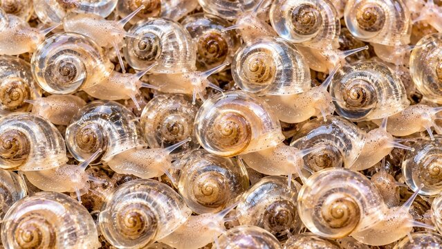 Glass Snail Background. Snail Background.