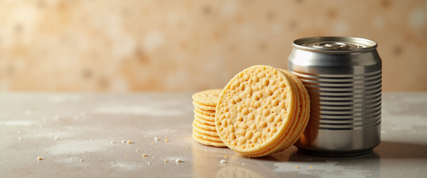 Wafer cookies and condensed milk for culinary blogs, grocery websites and packaging graphic design