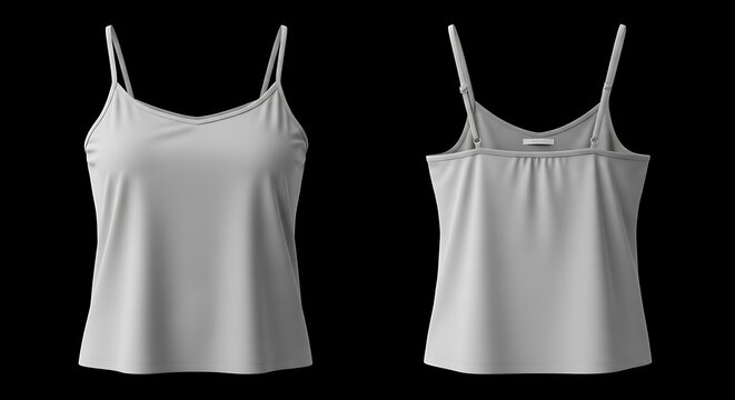 mockup of a very light gray color camisole top