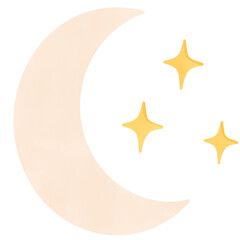 Cozy minimalist crescent moon © Merasa