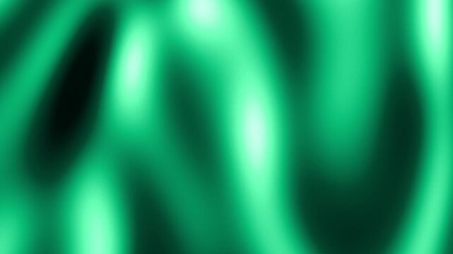 Emerald green gradient waves rolling smoothly across a dark frame with fresh mint highlights as a seamless loop