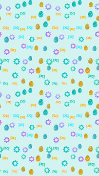 Easter egg and floral pattern