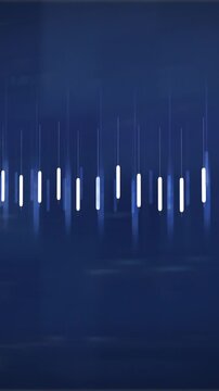 Vertical video: Bars forming and shifting as orange line tracing peaks labels fading showing trends