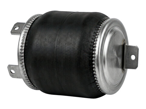 Air suspension spring bellows isolated on transparent background