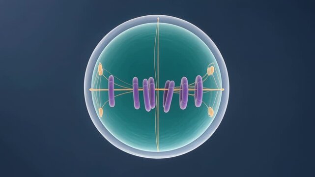 3D Scientific Animation of Animal Cell Division Through Mitosis and Replication