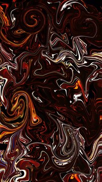 Mystical glowing magma fluid art texture with deep red and orange swirls.