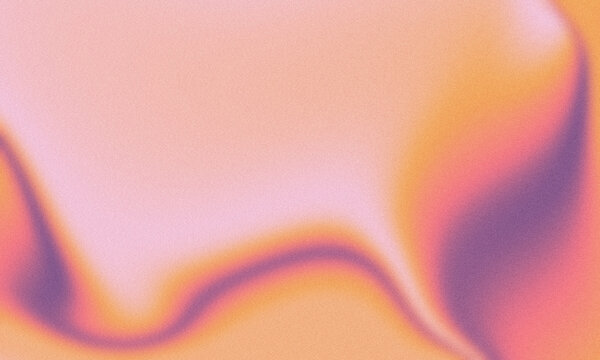 abstract pastel pink and peach gradient background with flowing purple and orange waves and fine grain texture