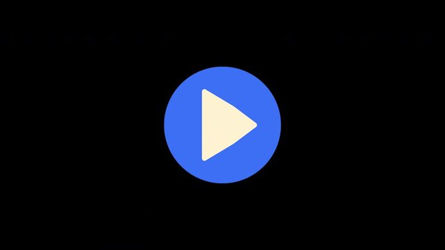 Play button morphing into pause button media seamless loop alpha	