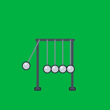 Newton cradle pendulum balls swinging