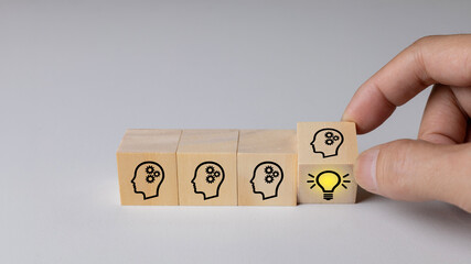 Wooden Blocks Illustrating Ideas, Creativity and Problem Solving © login2002