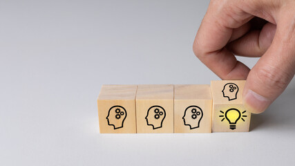 Wooden Blocks Illustrating Ideas, Creativity and Problem Solving © login2002