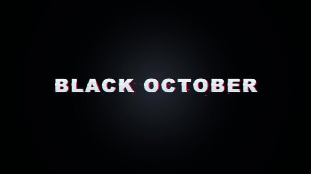 Minimalist cinematic dark cyber threat motion graphics with bold typography experiencing digital signal interference horizontal fragmentation red alarm glitch and seamless loop.