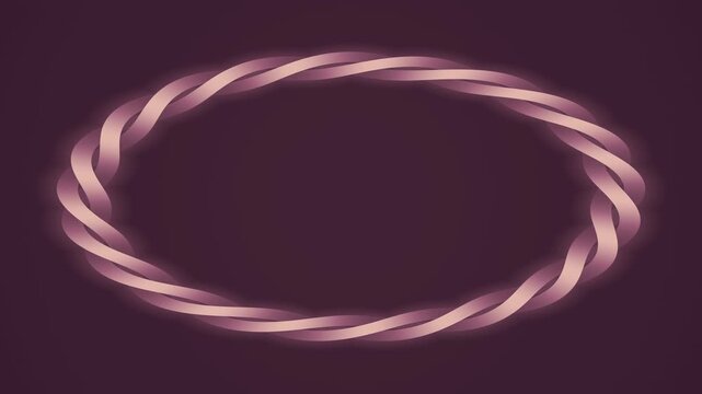 Rose gold braided ribbon ring on plum