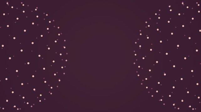 Rose gold spherical dot patterns with central copy space
