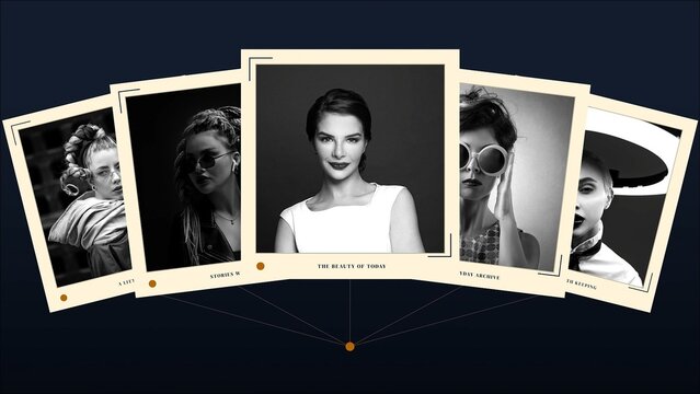 Vintage Instant Photo Fan Carousel Slideshow
