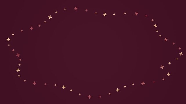 Bordeaux and gold star frame for a festive announcement