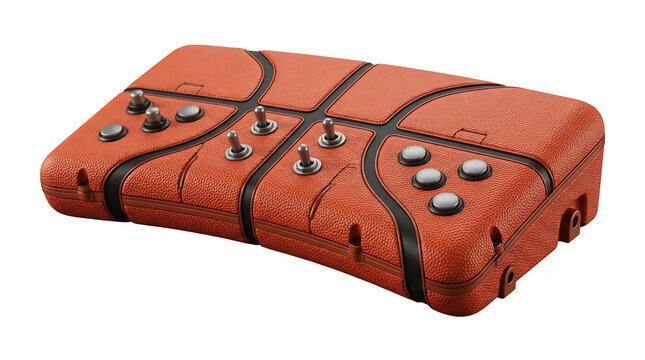Basketball themed retro gaming controller with toggle switches