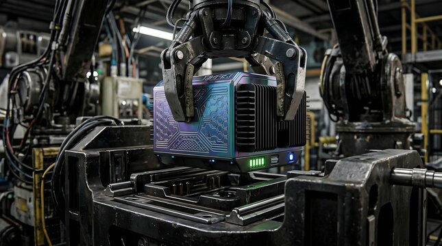 Advanced Robotics Handling HighTech Server Rack.