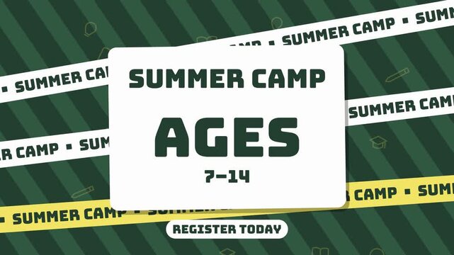 Summer Camp Ages 7&ndash;14 Education Promo Intro 16x9 4K