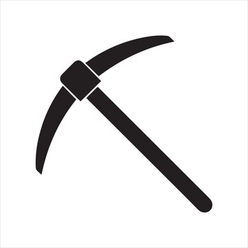 pickaxe mining icon vector illustration