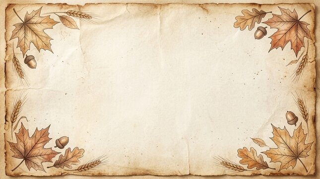 A vintage thanksgiving border celebrating gratitude family and the autumn harvest season with warmth