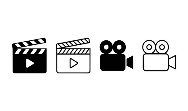 Movie Camera Vector Icon 