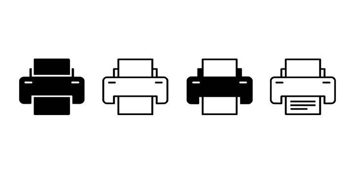  Four minimalist printer icons