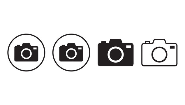  Foto camera icon set