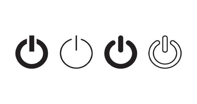 Power button icon set