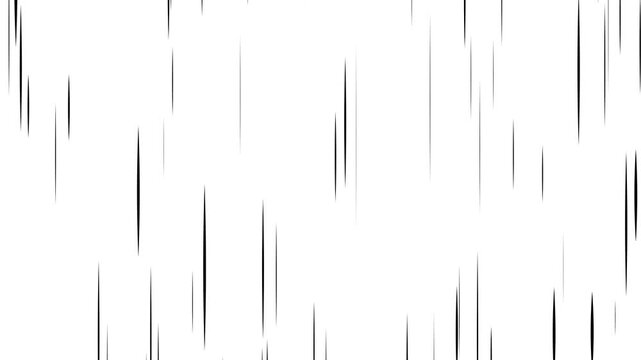 Abstract black slivers shift across a clean white background in minimalist animation