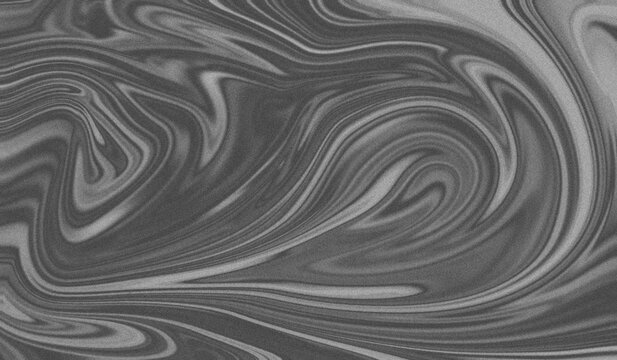Abstract liquid marble texture background, flowing gray and white waves, fluid art design, modern artistic wallpaper, sophisticated monochrome pattern with grainy texture and organic swirling shapes