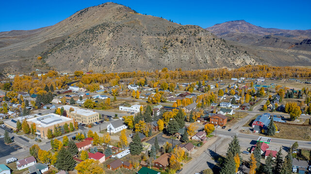 Aerial View of Hot Sulphur Springs, Colorado