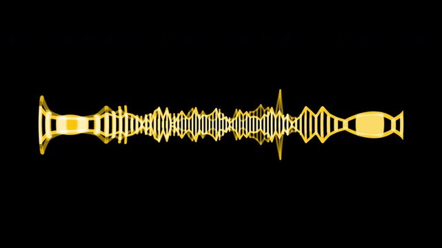 Colorful audio waveform spectrum animation, 4k