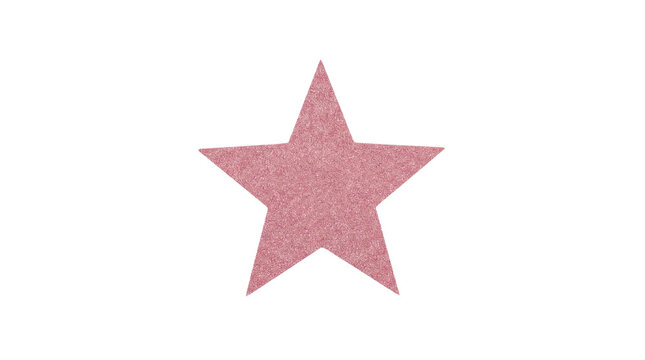 pink glitter sparkle star isolated on transparent background png