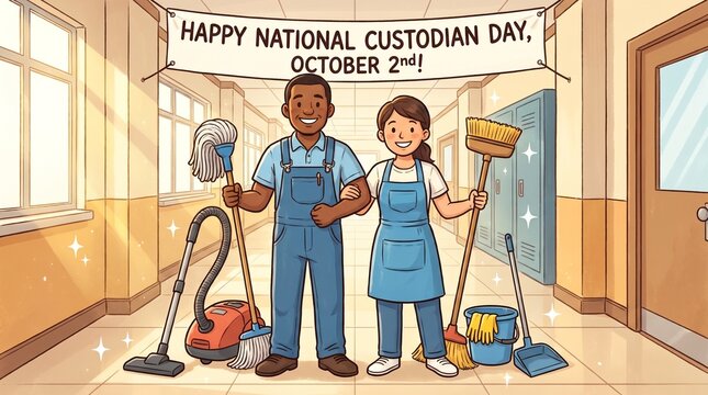 Happy custodians celebrating national custodian day