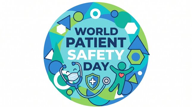 World patient safety day colorful vector illustration