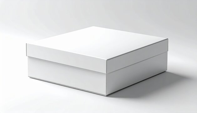 White rectangular beauty box with a translucent outer sleeve, isolated on white.