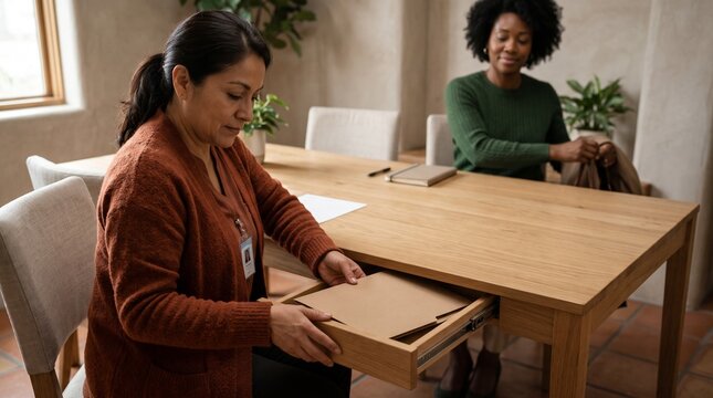 Coordinator secures authorization folder after consultation