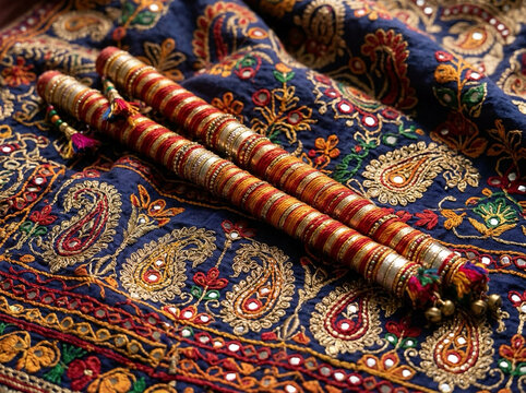Dandiya Festival, Traditional Indian Dance Sticks