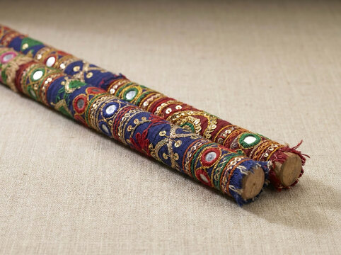 Dandiya Festival, Traditional Indian Dance Sticks