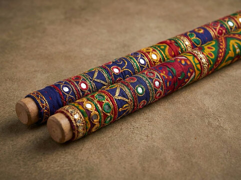 Dandiya Festival, Traditional Indian Dance Sticks