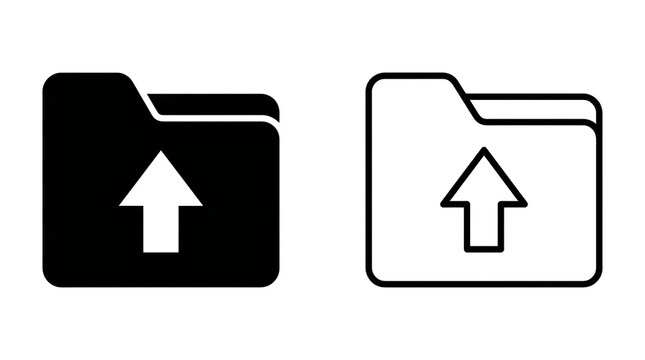 Folder icon with upward arrow symbol